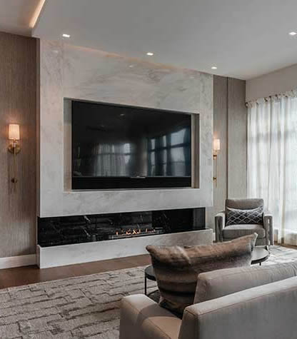 Chimenea de Bioetanol y Televisión